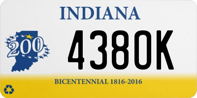 IN license plate 438OK