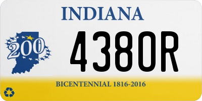 IN license plate 438OR