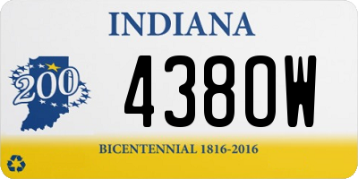 IN license plate 438OW