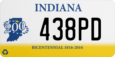 IN license plate 438PD