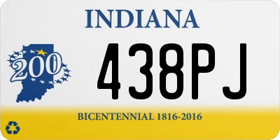 IN license plate 438PJ