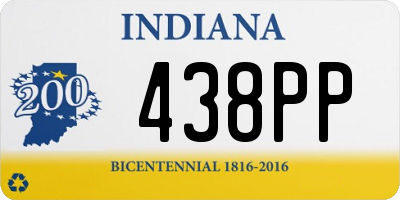 IN license plate 438PP