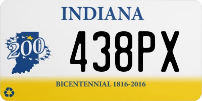 IN license plate 438PX