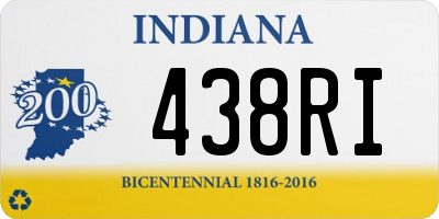 IN license plate 438RI