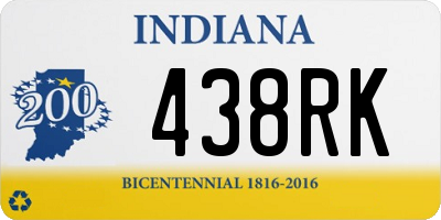 IN license plate 438RK