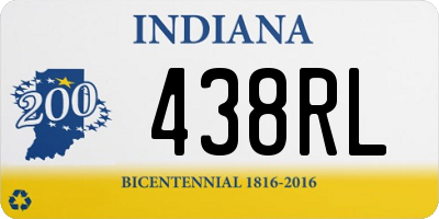 IN license plate 438RL