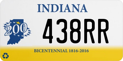 IN license plate 438RR