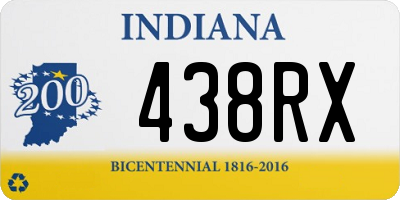 IN license plate 438RX