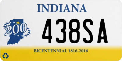 IN license plate 438SA