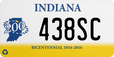 IN license plate 438SC