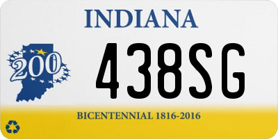 IN license plate 438SG