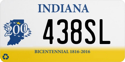 IN license plate 438SL