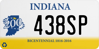 IN license plate 438SP