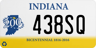 IN license plate 438SQ