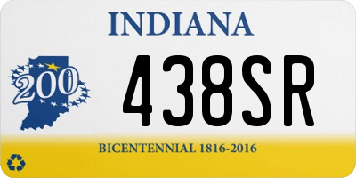 IN license plate 438SR