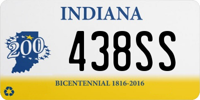 IN license plate 438SS