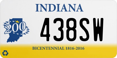 IN license plate 438SW