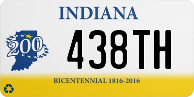 IN license plate 438TH