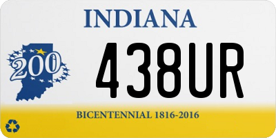 IN license plate 438UR