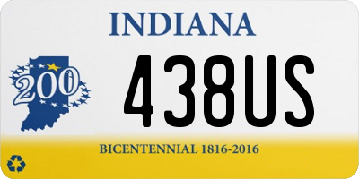 IN license plate 438US