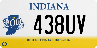 IN license plate 438UV