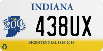 IN license plate 438UX