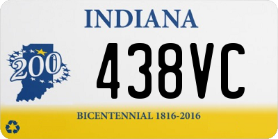 IN license plate 438VC