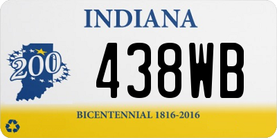 IN license plate 438WB