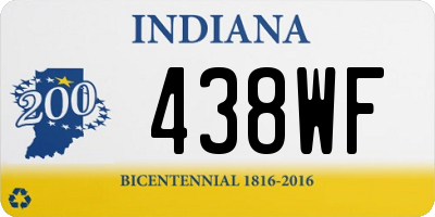 IN license plate 438WF