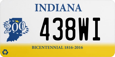 IN license plate 438WI