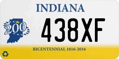 IN license plate 438XF