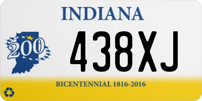 IN license plate 438XJ