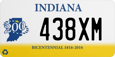 IN license plate 438XM