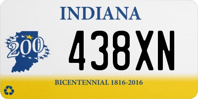 IN license plate 438XN