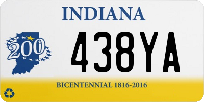 IN license plate 438YA