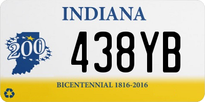 IN license plate 438YB