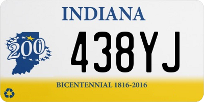 IN license plate 438YJ