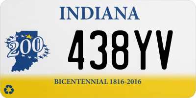 IN license plate 438YV