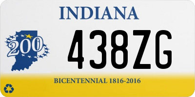 IN license plate 438ZG