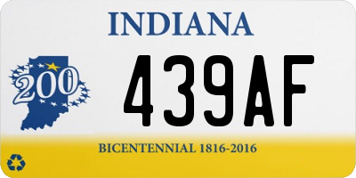 IN license plate 439AF