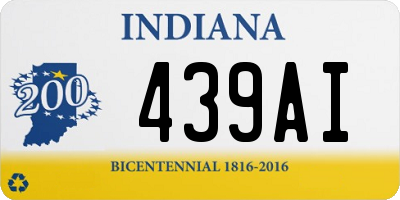 IN license plate 439AI