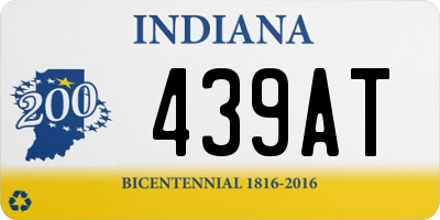 IN license plate 439AT