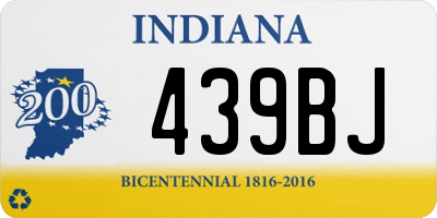 IN license plate 439BJ