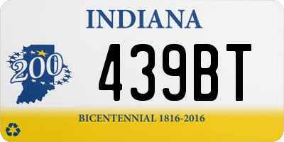 IN license plate 439BT