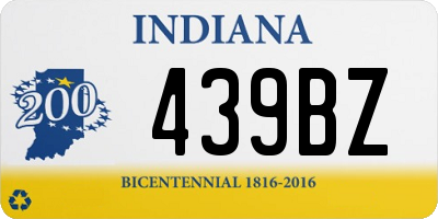 IN license plate 439BZ