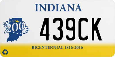 IN license plate 439CK