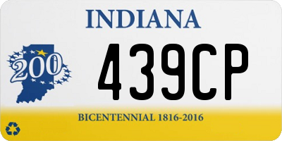 IN license plate 439CP