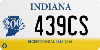 IN license plate 439CS