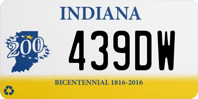 IN license plate 439DW