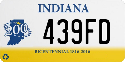 IN license plate 439FD